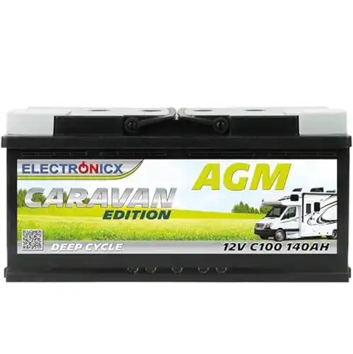 AGM-Batterie 140Ah Electronicx AGM Batterie 12v Caravan Edition