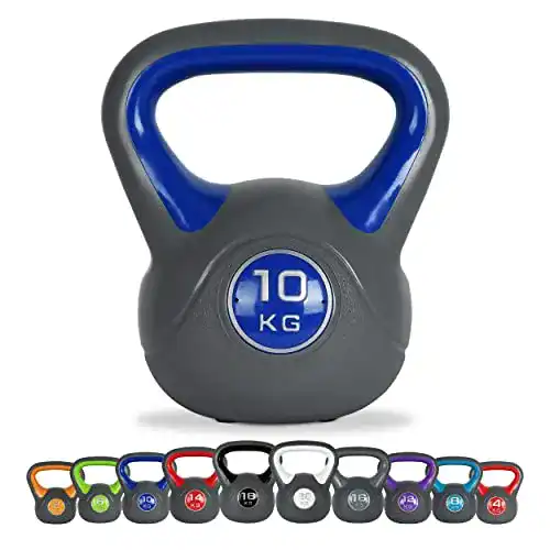 Kettlebell (10 kg) MSPORTS Kettlebell 2 – 20 kg inkl. Übungsposter