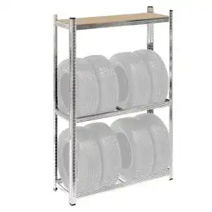 Reifenregal 8 Reifen Wiltec, 180x120x40cm Werkstattregal
