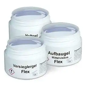 UV-Gel GS-Nails UV Flex-Gel-Set, 3x 15ml Nagel-Gel für Nail-Art