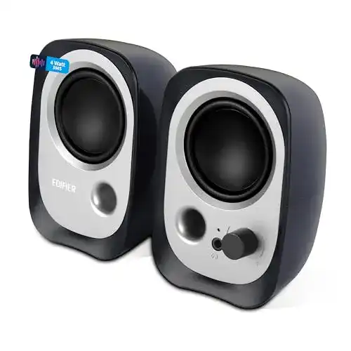 USB-Lautsprecher Edifier R12U BK Set, Bassreflex-Port, schwarz