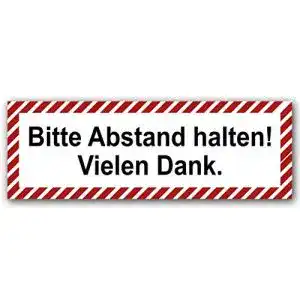 Bodenaufkleber Abstand halten STROBO 5 Stück 21×7,2 cm Sticker