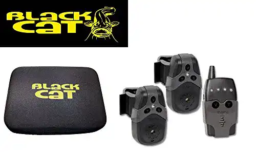 Funk-Bissanzeiger Black Cat Bissanzeiger Set 2+1, Funkbissanzeiger Set bestehend auf Funkbissanzeigern und Empfänger