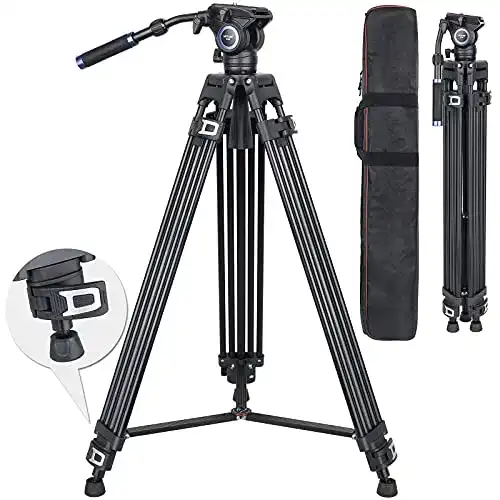 Videostativ ARTCISE Heavy Duty 72,8 Zoll/185 cm, Doppelrohr