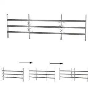 Fenstergitter Melko Balkongitter Stabgeländer Stahl, Silber