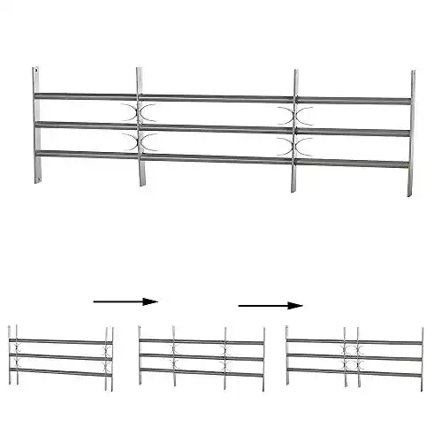Fenstergitter Melko Balkongitter Stabgeländer Stahl, Silber