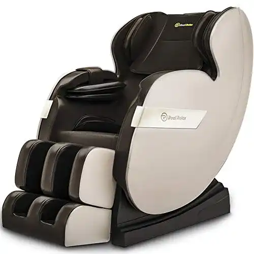 Massagesessel mit Heizung Real Relax, Zero-Gravity, Fussrollen