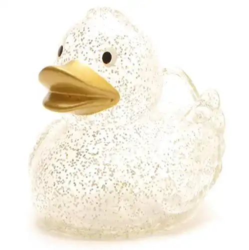 Badeente Duckshop Glitzer Quietscheentchen, goldener Schnabel