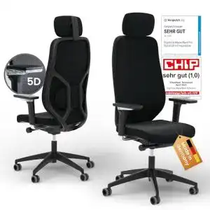 Bürostuhl mit Kopfstütze Ergotopia ® MasterBack Pro ergonomisch