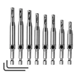 Scharnierbohrer SRXWO 10 Stück Set, HSS Selbstzentrierend Set