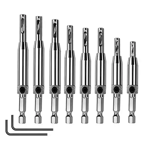 Scharnierbohrer SRXWO 10 Stück Set, HSS Selbstzentrierend Set