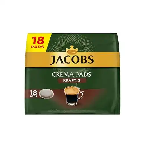 Kaffeepads Jacobs Pads Crema Kräftig, 90 Senseo kompatible