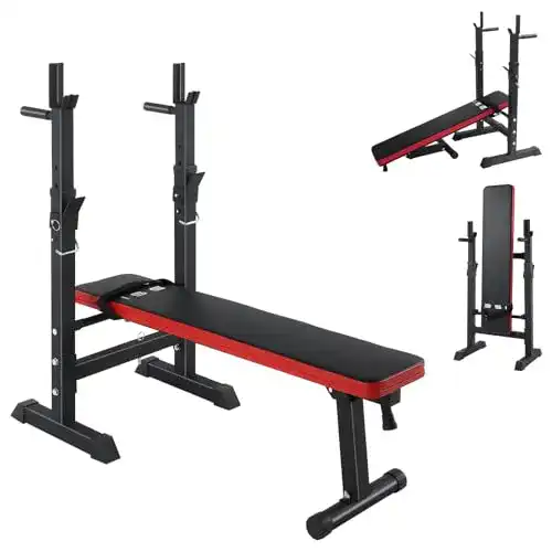 Langhantelbank ISE Fitness Hantelbank Drückerbank Trainingsbank