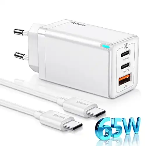 USB-C Ladegerät Baseus USB C Ladegerät 65W Power Delivery