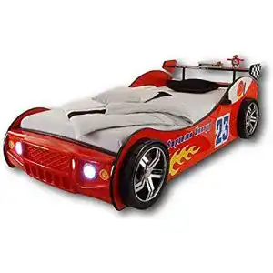 Kinderbett 90×200 Stella Trading ENERGY Autobett mit LED