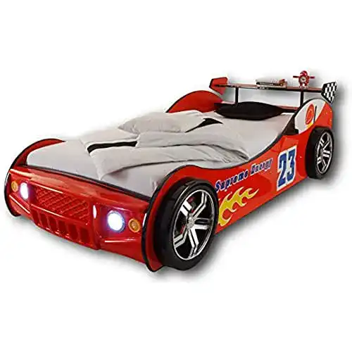 Kinderbett 90×200 Stella Trading ENERGY Autobett mit LED