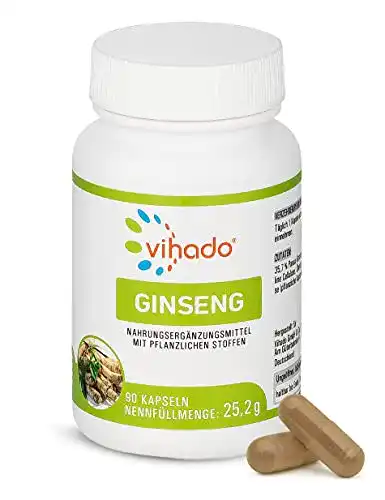 Roter Ginseng Vihado Ginseng Kapseln, hohe Dosierung, 90 Kaps.