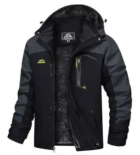 Angeljacke TACVASEN Herren Wanderjacke wasserdicht Fleece