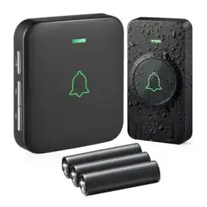 Funkklingel AVANTEK Kabellose Türklingel Batteriebetrieben, Mini