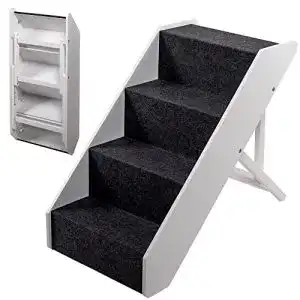 Hundetreppe UPP Premium | Massiv aus FSC Holz, 4-stufig