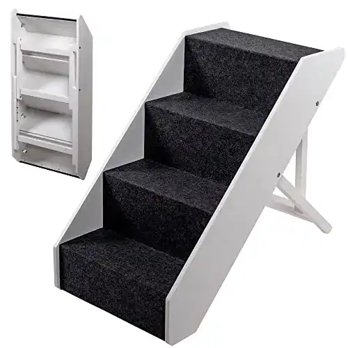 Hundetreppe UPP Premium | Massiv aus FSC Holz, 4-stufig
