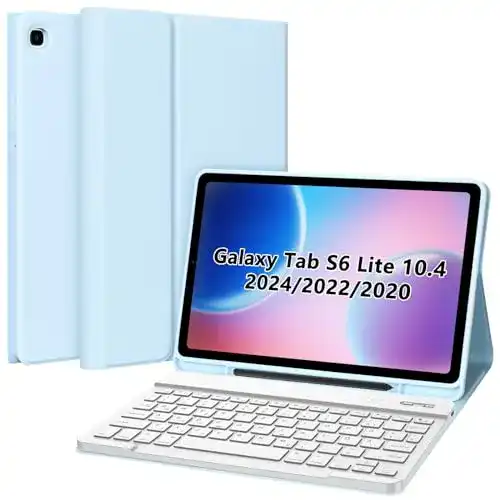Samsung-Galaxy-Tab-S6-Lite-Hülle mit Tastatur HOTLIFE Tastatur