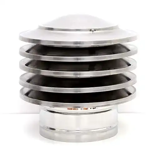 Kaminhaube myventilation.eu Edelstahl AISI304, 100-350mm
