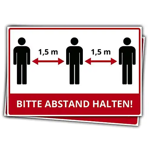 Bodenaufkleber Abstand halten geschenke-fabrik.de 2 Aufkleber