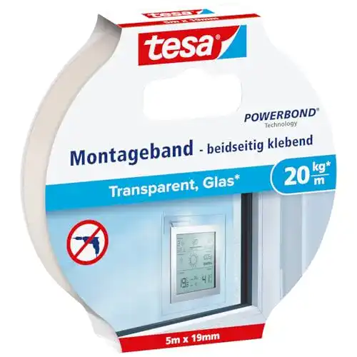Tesa Powerbond tesa Montageband für transparente Oberflächen