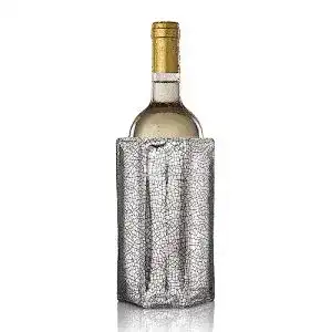 Kühlmanschette Vacu Vin 38803606 Rapid Ice Wine Cooler, Silver