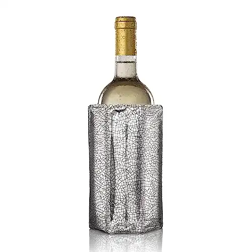 Kühlmanschette Vacu Vin 38803606 Rapid Ice Wine Cooler, Silver