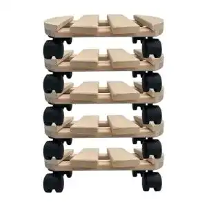 Pflanzenroller Expo-Börse Holz MASSIV rund 30 cm bis 120 KG (5)