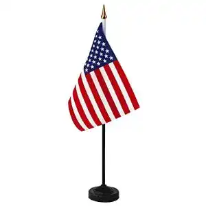 USA-Flagge Anley USA Deluxe Schreibtischflaggen-Set 8 x 5 Zoll