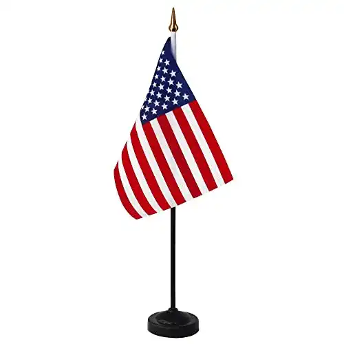 USA-Flagge Anley USA Deluxe Schreibtischflaggen-Set 8 x 5 Zoll