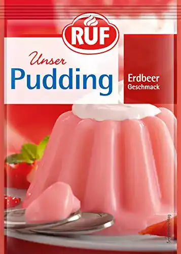 Puddingpulver RUF Erdbeer-Pudding, 3 x 38g