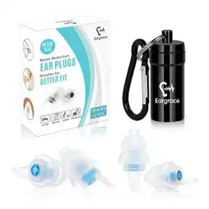 Silikon-Ohrstöpsel Eargrace Ohrstöpsel zum Schlafen, 2 Paar Soft
