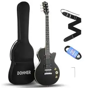 Donner-Gitarre Donner E-Gitarre Set E Gitarren LP-Stil 39 Zoll
