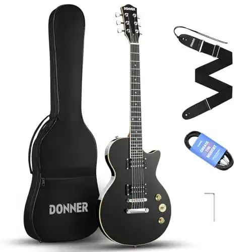 Donner-Gitarre Donner E-Gitarre Set E Gitarren LP-Stil 39 Zoll