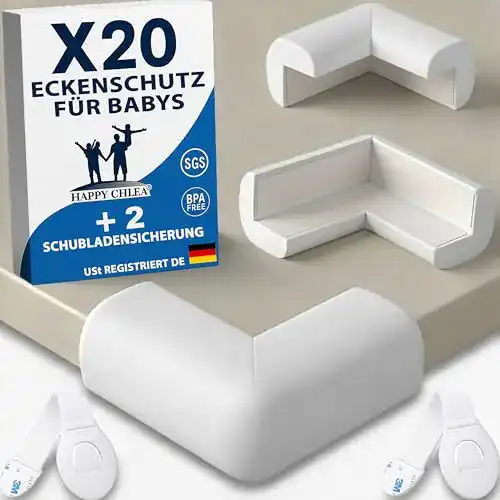 Kantenschutz (Baby) Happy Chlea ® Gummi Weich