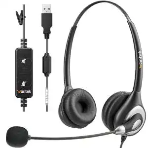 Headset (Büro) Wantek USB-Headset mit Mikrofon