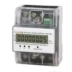 Stromzähler OrangeClub Digitaler 3 Phasen Hutschiene LCD