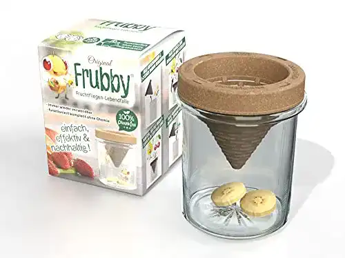 Fruchtfliegenfalle frubby ® – Fruchtfliegen-Lebendfalle (1er Pack)