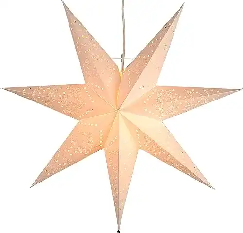 Papierstern EGLO Weihnachtsstern für innen, beleuchtet, E14