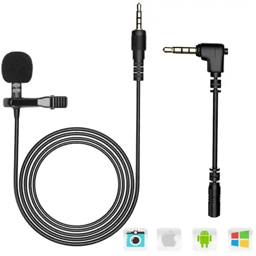 Ansteckmikrofon AGPTEK Lavalier Mikrofon für Handy und PC