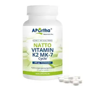 Vitamin K2 APOrtha MK7 200 µg 99+% ALL-Trans, 365 vegan Tabl.