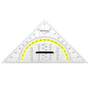 Geodreieck Westcott E-10134 00 Kunststoff, abnehmbarer Griff
