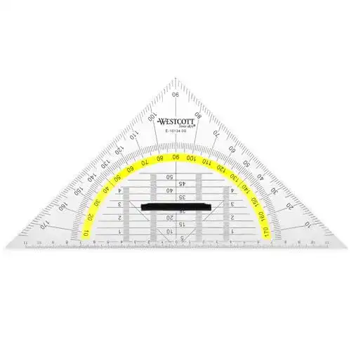 Geodreieck Westcott E-10134 00 Kunststoff, abnehmbarer Griff