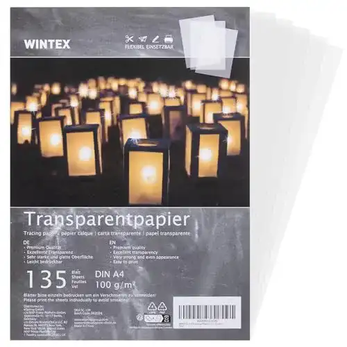 Transparentpapier WINTEX ® 135 Blatt weiß & bedruckbar DIN A4
