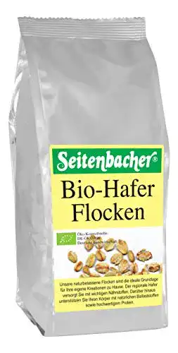 Kernige Haferflocken Seitenbacher Bio-Haferflocken, 6 x 500 g