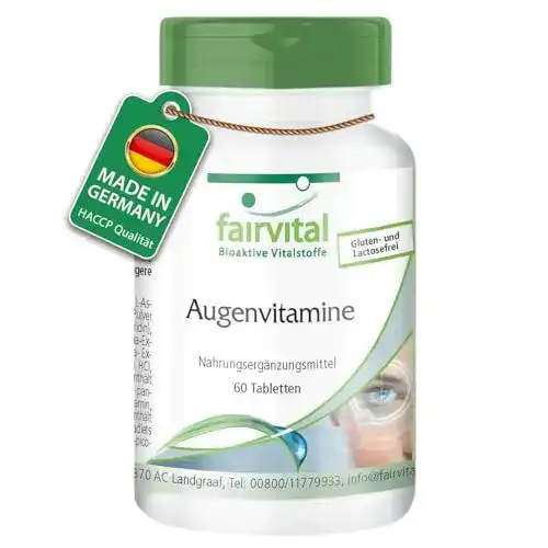 Augenvitamine fairvital, speziell für die Augen entwickelt, 60 Tabl.